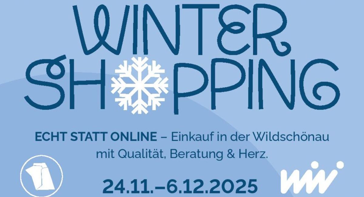 Flyer vom Winter Shopping 2025 in der Wildschönau