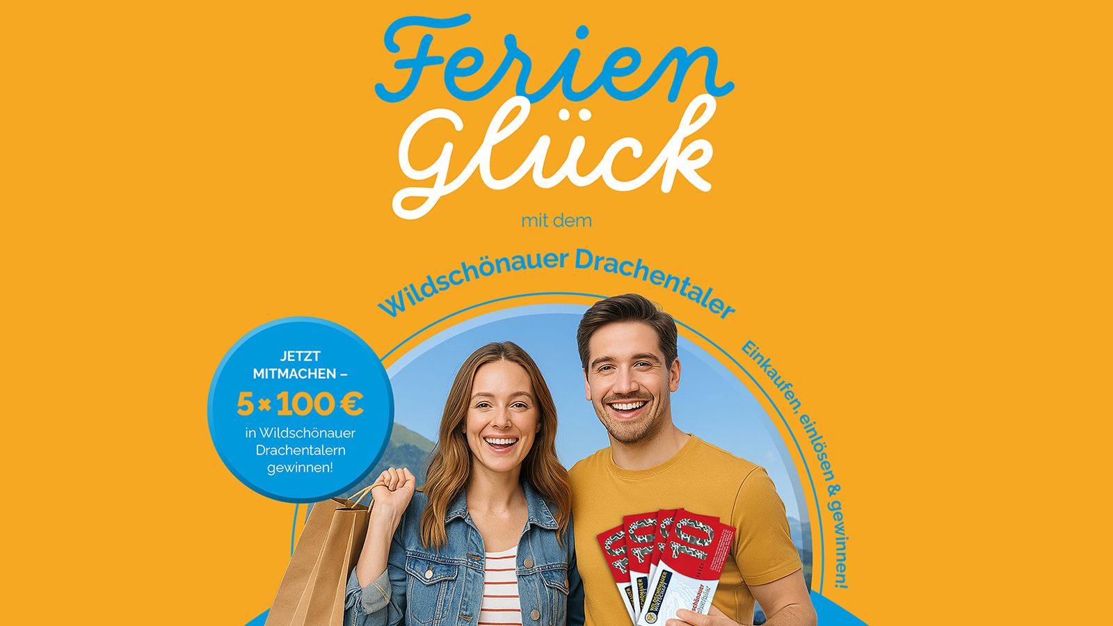Flyer von der Aktion "Ferienglück mit dem Wildschönauer Drachentaler"