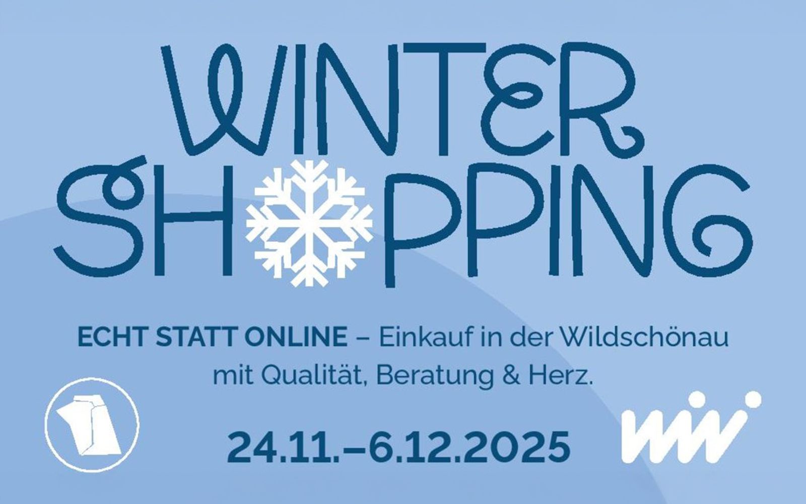 Flyer vom Winter Shopping 2025 in der Wildschönau