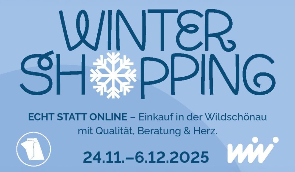 Flyer vom Winter Shopping 2025 in der Wildschönau