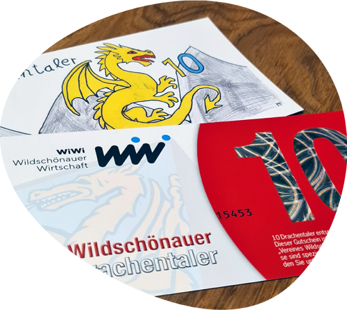 Vorder- und Rückseite des Wildschönauer Drachentalers